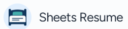 Sheets Resume